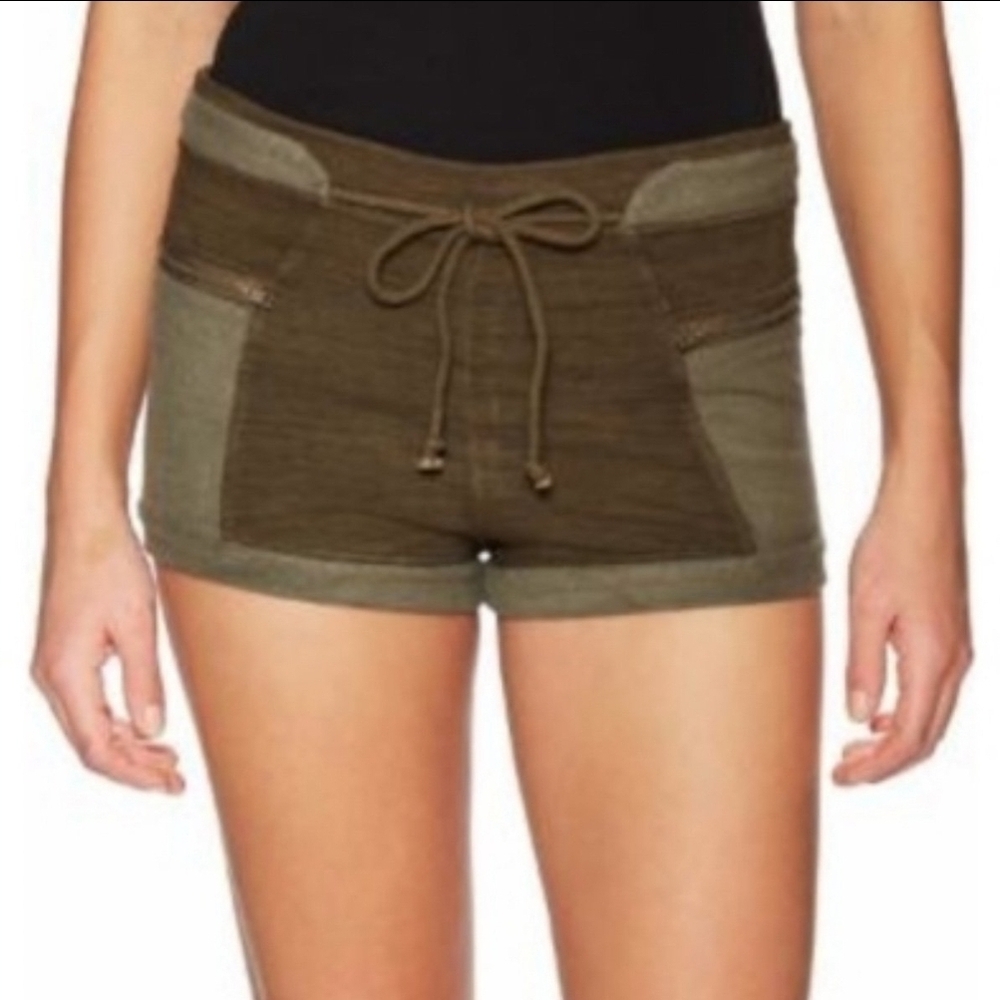 Free People Movement Cheeky Olive Green Women's Shorts Xs-Small